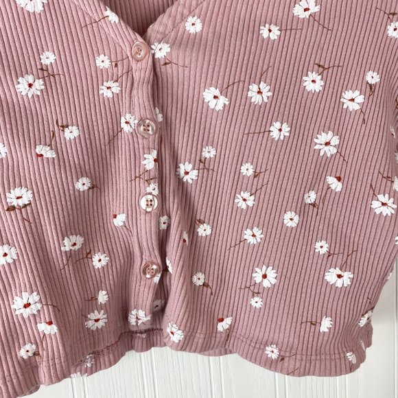 Cotton On  ribbed floral print crop tip size medium - Picture 4 of 4